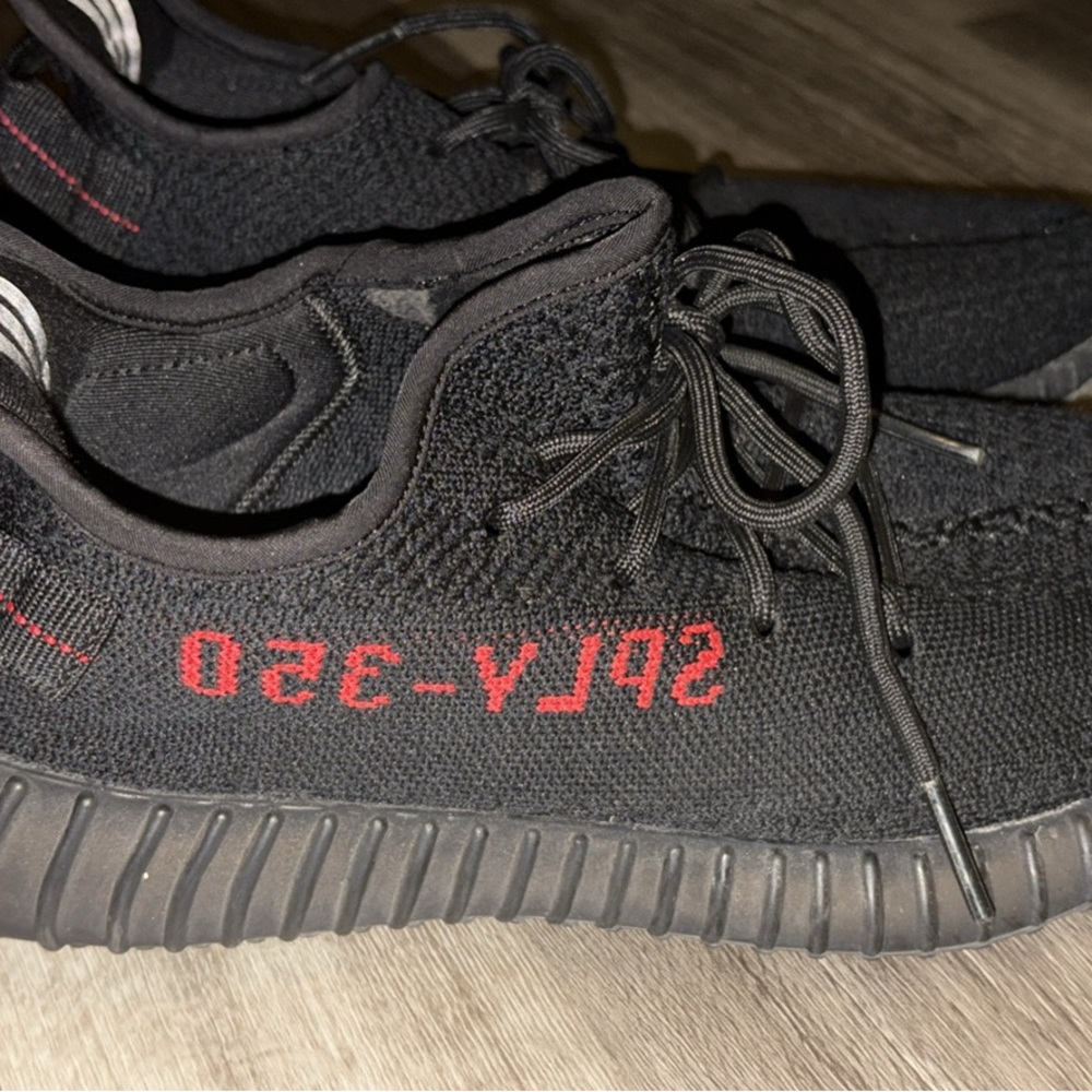 Yeezy Black and Red Sneakers